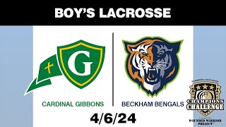 Cardinal Gibbons vs Beckham  Champions Challenge [upl. by Rehpotsrihc]