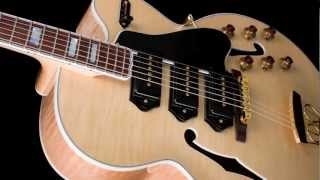 Gibson Custom Shop ES 5 Hollowbody P90S Natural  108570581 [upl. by Solorac]