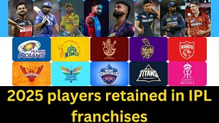 2025 Players Retained in IPL Franchises [upl. by Burney177]