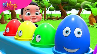 Surprise Eggs Kids Song  Colorful Eggs  BluLoo Nursery Rhymes amp Kids Songs [upl. by Addis]