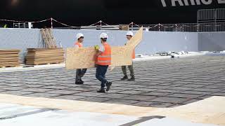 Inside the pool dismantling phase at Paris La Défense Arena  Myrtha Pools [upl. by Cuthbert]