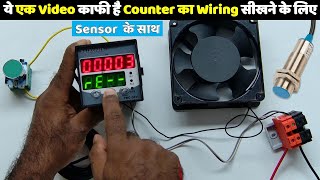 Electrical Counter Meter Connection With Sensor to Turn ON and OFF Motor ElectricalTechnician [upl. by Oric]