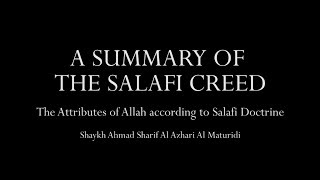 A Summary of The Salafi Creed  The Divine Attributes [upl. by Ytisahc688]