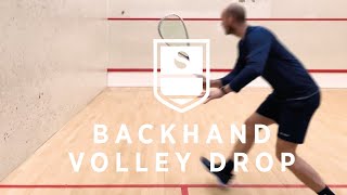 Squash TipsampTricks Backhand volley drop [upl. by Taber]