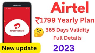 Airtel 1799 new plan  Airtel yearly plan [upl. by Ecined]