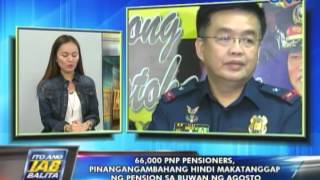 66000 PNP pensioners pinangangambahang hindi makatanggap ng pension ngayong Agosto [upl. by Uchida]