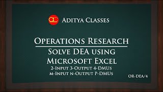 DEA1  Data Envelopment Analysis  Efficiency Frontier  M input N output [upl. by Giffard]