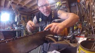 HOW TO HAND FILE A CHAIN SAW OLD SCHOOL  PART 1 [upl. by Nelda308]