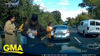 Apparent attempt at insurance scam caught on camera [upl. by Bourn]