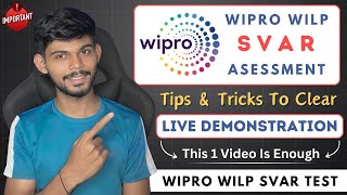 Wipro WILP SVAR Assessment Test 2024  Practice Resources Live Test amp Tips And Tricks [upl. by Owen]