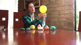 ¿Cómo hacer globos rellenos de harina con los niños  Glissé Musique [upl. by Esir]