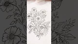 Flower drawing project design 💐drawing viralvideo youtubeshort [upl. by Kelsi]