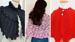 Fabulous impressive crochet knit caplets Shawl Pattern [upl. by Holub631]