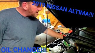 2019 Nissan Altima  Engine Oil Service [upl. by Tnilc919]