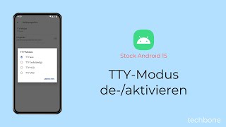 TTYModus aktivieren oder deaktivieren Android 15 [upl. by Bred]