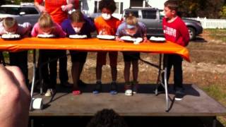 Goffstown Pumpkin Regatta  Pie Eating Contest 2013 [upl. by Christoffer]