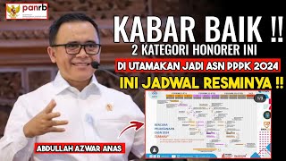 ALHAMDULILLAH ‼️ 2 KATEGORI HONORER JADI PRIORITAS ASN PPPK 2024‼️CEK JADWAL SELEKSINYA ❗ [upl. by Paget20]