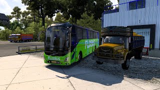 VOLVO FLIX BUS IN INTENATION ROAD  ETS2 INDIAN BUS MOD  EURO TRUCK SIMULATOR 2 [upl. by Osmund139]