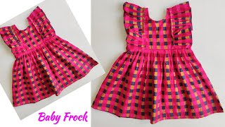 Ruffle Baby Frock Cutting and Stitching [upl. by Eirased432]