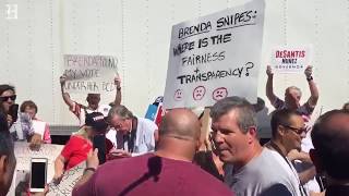 Protesters show up outside Broward County elections office [upl. by Burg671]