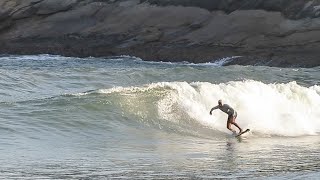 Surfing rio de janeiro Grumaríprainha e praia macumbaOgm surfboards Thomas Matheus [upl. by Attenor681]