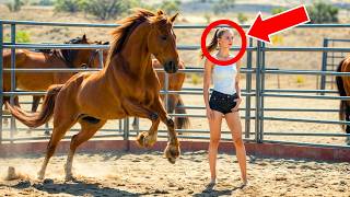 A HORSE GOES CRAZY WHEN IT SEES THIS GIRL  THE REASON SHOCKED ITS OWNER [upl. by Ramuk]