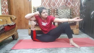 YOGI DANDASANA POSE  BY SUNITA TIWARI [upl. by Eneles]