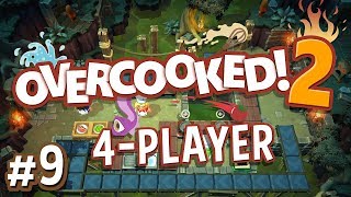 Overcooked 2  9  HAUNTED SWAMPS 4 Player Gameplay [upl. by Walworth]