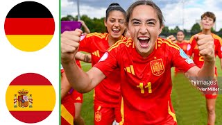 Germany vs Spain  Highlights  U19 Womens European Championship 21072024 [upl. by Laniger658]