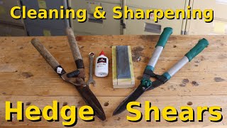 Freehand Tool Sharpening Part 3 Hedge ShearsClippers [upl. by Nnaylloh]