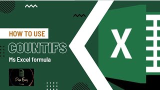 COUNTIFS FUNCTION How to use COUNTIFS Formula in MS Excel DocsEazy Tutorials [upl. by Irt]