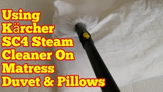 Amazing Kärcher Steam Cleaner On Mattress Pillows And DuvetPart 2 [upl. by Niret]