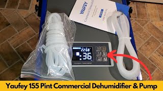 Yaufey Commercial Dehumidifier with Pump Demo  155 Pints covers up to 8000 square feet [upl. by Enaht]