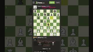 Mikhail tal vs Rafael Vaganian😮😮music chess trending [upl. by Lorrac]