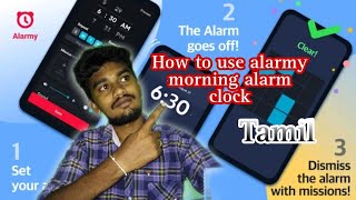 how to use alarmy morning alarm clock in tamil [upl. by Ryhpez]