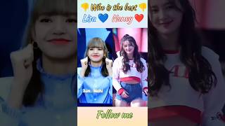 who🤔is the🤨best Nancy lover❤️ Lisa ke laver💙 Comment karo with💞Nancy jewel Vs Lisa trending video💯 [upl. by Campball]