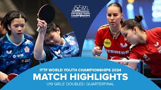 ChengYeh vs HurseyKaufmann  U19 GDQF  ITTF World Youth Championships 2024 [upl. by Falzetta]