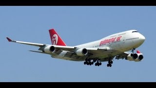 Pullmantur Boeing747 landing runway 14 at ZRH [upl. by Corneille]