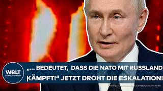 UKRAINEKRIEG Weitreichende Waffen Eskalation rückt näher Putin droht der NATO offen mit Krieg [upl. by Akerahs]