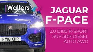 Jaguar FPace 20 D180 Rsport SUV Diesel Auto AWD [upl. by Rokach]