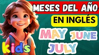 Cómo se Pronuncia los Meses del Año January February March etc en Inglés  KNinglés KIDS [upl. by Akihsat]