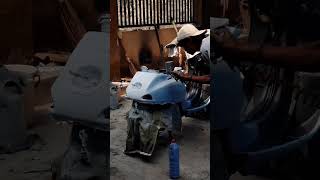 Repaint Vespa Matic [upl. by Aronoel]