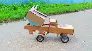 How To Make Container Truck  Amazing Cardboard DIY [upl. by Venetis]