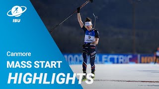 World Cup 2324 Canmore Women Mass Start Highlights [upl. by Pillsbury]