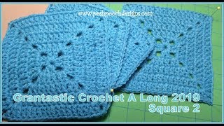 Grantastic Crochet A Long 2019  Square 2 [upl. by Vergil]