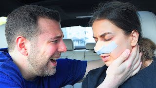 Getting a NOSE JOB PRANK on HUSBAND HE STARTED CRYING [upl. by Elfie]