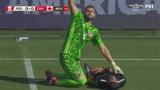 Referee Collapses During Canada VS Peru Copa America Match [upl. by Hermia557]