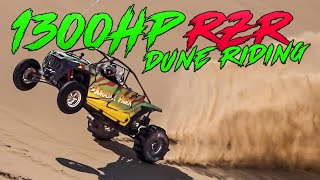 Dune Riding our 1300HP Polaris RZR [upl. by Pickar148]