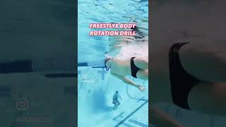 Freestyle Swimming Body Rotation Drill swimming freestyleswim theraceclub swimrace [upl. by Kepner]