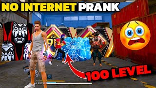 No internet Prank 🥰 लेकिन 100 Level Player आ गया 🥺 V badge Player of Free fire 😱 Garena free fire [upl. by Carboni]